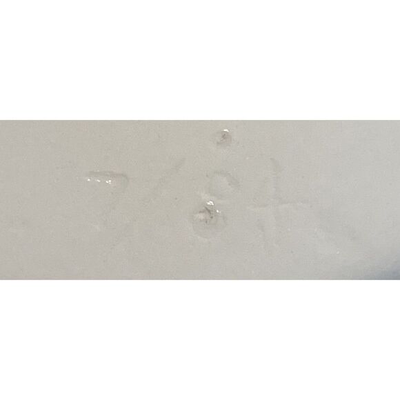 Ceramic Creamer & Sugar Bowl Embosse Yellow Green Flowers VTG Marked 1984 - Picture 7 of 10